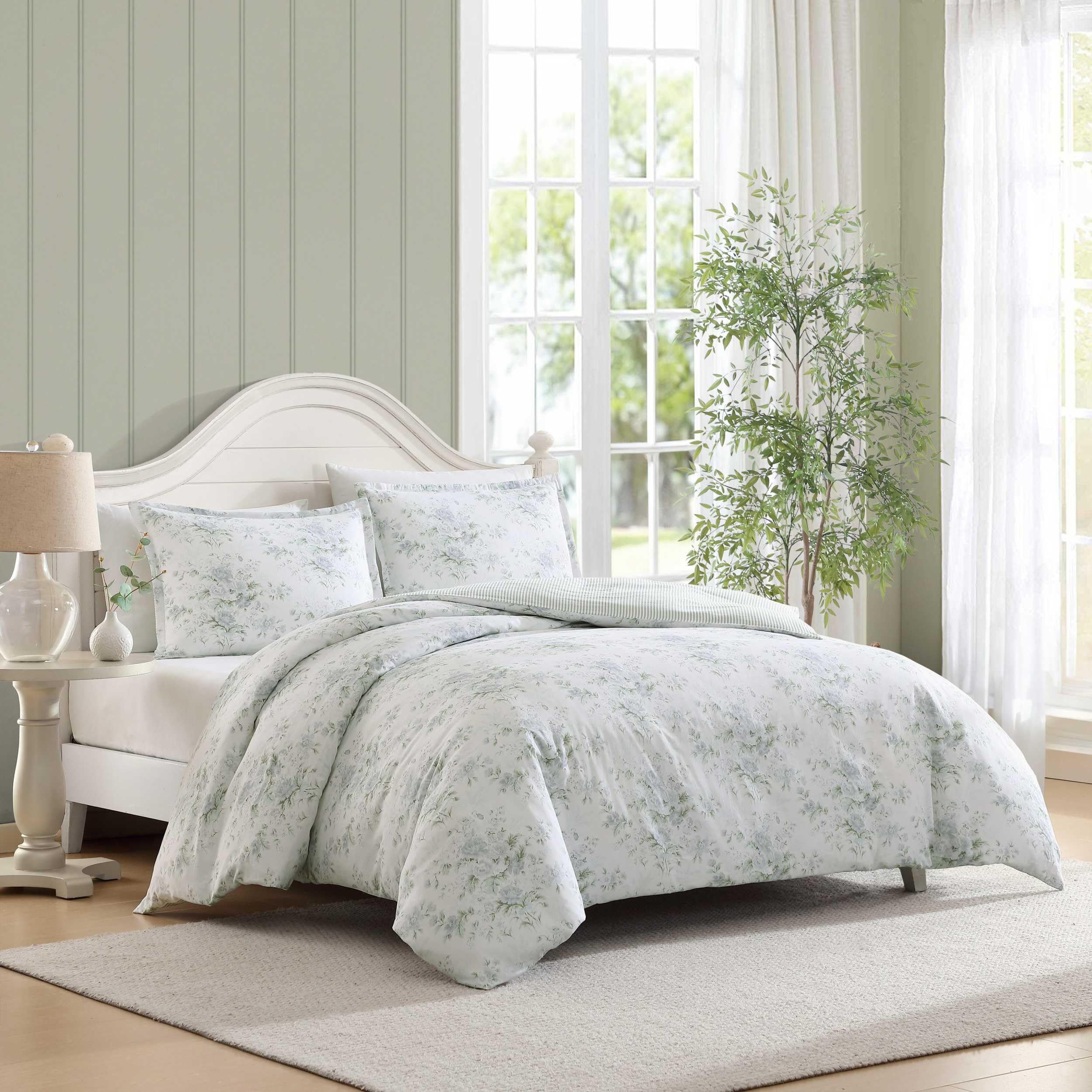 Amazon｜Laura Ashley - 掛け布団カバーセット、お揃いの枕カバー付き